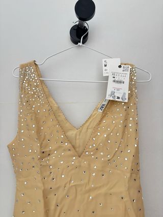 Vestido Zara Pedrería Talla XS Fiesta