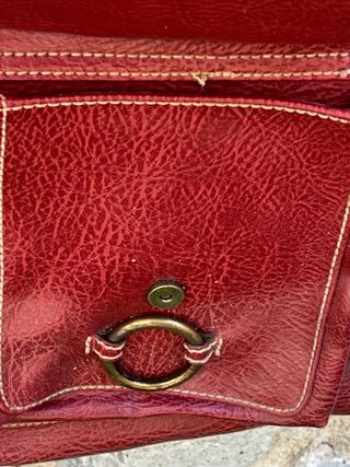 Borsa pelle Benetton vintage rossa
