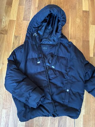 Abrigo acolchado negro LELA Talla M