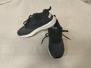 Zapatillas Puma 35 Negras y Grises