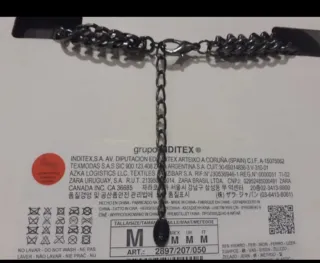 Collar Zara Negro y Plateado