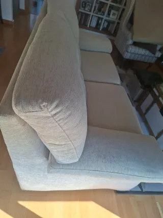 SOFÁ 2 ASIENTOS GRANDE TELA BEIGE