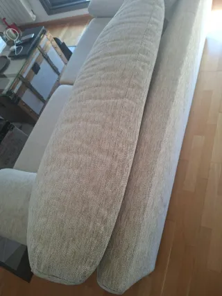 SOFÁ 2 ASIENTOS GRANDE TELA BEIGE