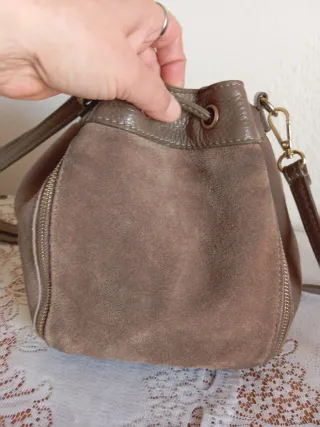 Bolso Sofia Cardoni Piel Beige/Marrón