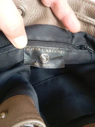 Bolso Sofia Cardoni Piel Beige/Marrón