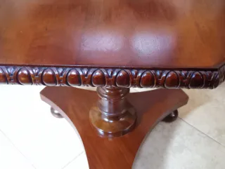 Tavolino Ottagonale Girevole Stile Luigi Filippo