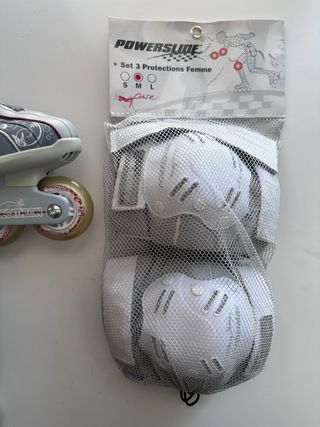 Pattini inline Decathlon V300 e protezioni