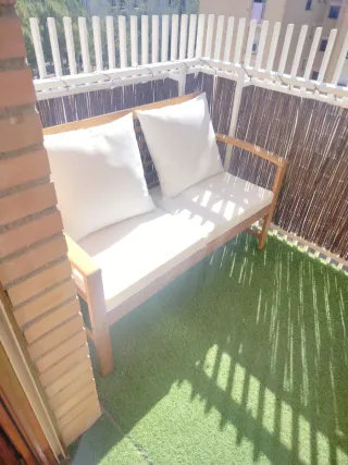 Sofá 2 plazas Exterior Madera.