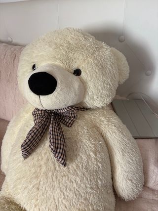 Oso de peluche grande crema