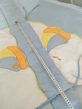 Edredón y chichonera cuna barco