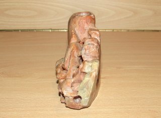 Tintero oriental chino piedra pájaro mitad s. XX