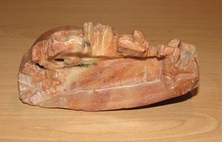 Tintero oriental chino piedra pájaro mitad s. XX