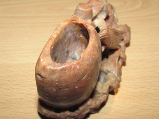 Tintero oriental chino piedra pájaro mitad s. XX