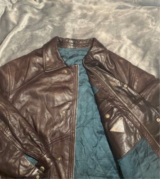 Chaqueta de cuero Vittorio Forti Marrón