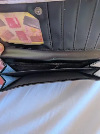 Monedero Billetera Lunares Plateado
