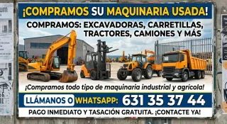 Compramos excavadoras, carretillas y tractores