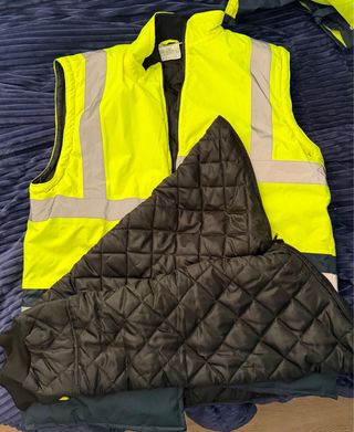 Parka Alta Visibilidad Negra y Amarilla