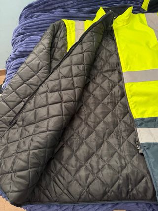 Parka Alta Visibilidad Negra y Amarilla