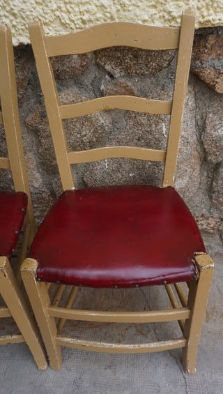 2 Sillas Vintage Madera años 50