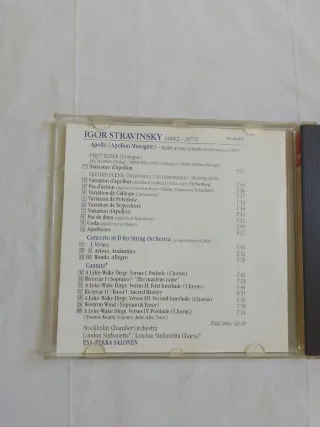 CD Stravinsky Apollon Musagète Concerto