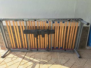 Cama articulada metálica y de madera + colchon
