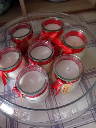 Candele in vaso di vetro