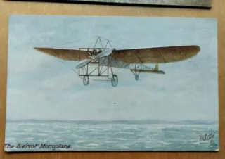 Lote de postales antiguas temática de aviación