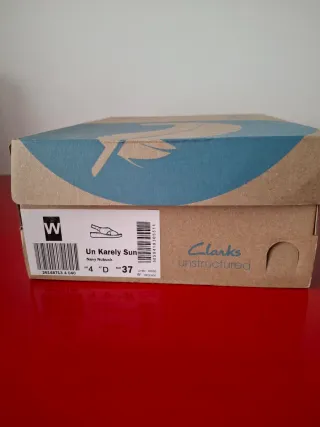 Sandalias cruzadas azules Clarks ante sintético