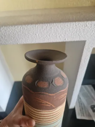 Set 2 Jarrones Cerámica Artesanales