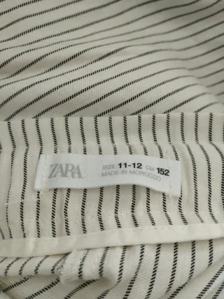 Pantalón culotte beige y negro de talle alto