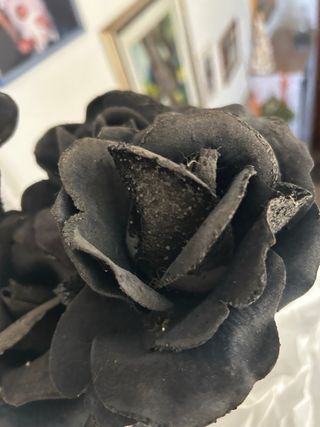 Fiori artificiali neri con glitter