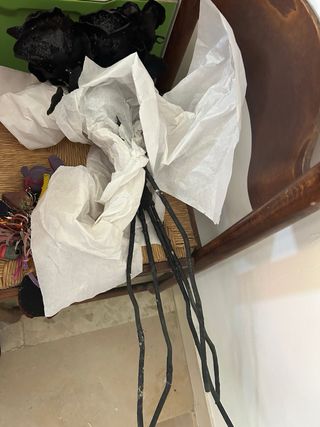 Fiori artificiali neri con glitter