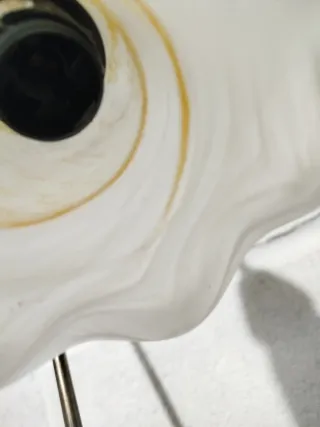 Lámpara de mesa madera y cristal