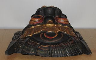 Máscara balinesa Bali león dragón Barong negro