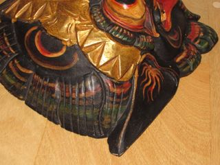 Máscara balinesa Bali león dragón Barong negro