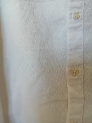 Camicia Zara uomo collo coreana bianca