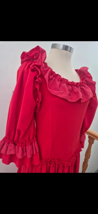 Traje Flamenca Hecho a Mano Talla S