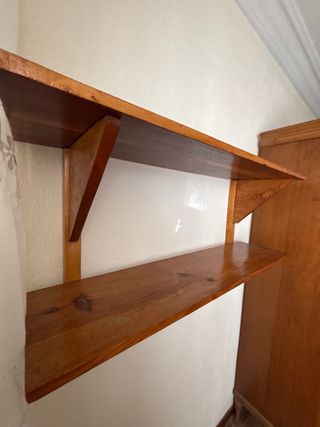 Estantería madera artesanal 2 baldas