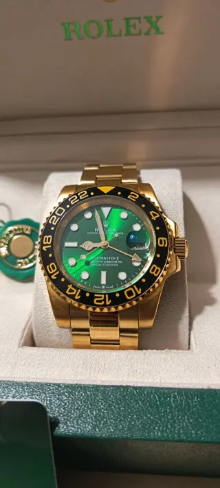 ROLLLLEEEXXX GMT-Master II Dorado Verde