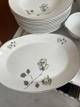 Vajilla Vintage Porzellan Limoges Flores