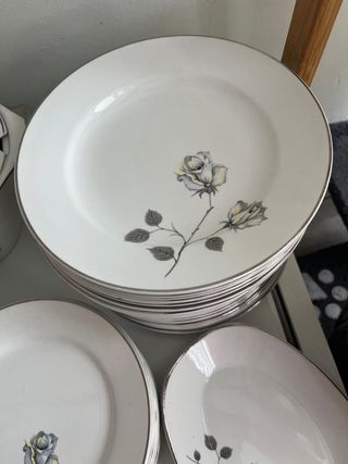 Vajilla Vintage Porzellan Limoges Flores