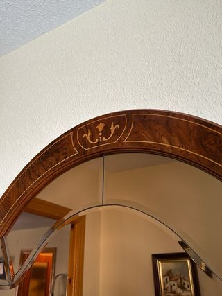 Aparador de entrada madera y espejo