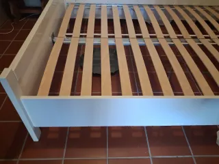 Cama Ikea Blanca Madera