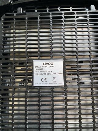 Tostadora LIVOO DOD167N Negra 4 Rebanadas
