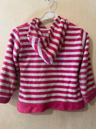 Sudadera Pijama Niña Oso Rosa y Blanco