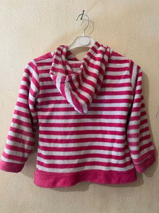 Sudadera Pijama Niña Oso Rosa y Blanco