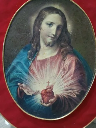 Cuadro Sagrado Corazón Jesús Antiguo