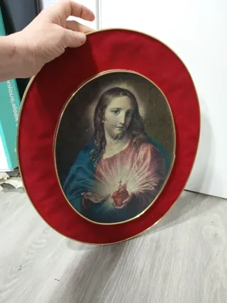 Cuadro Sagrado Corazón Jesús Antiguo