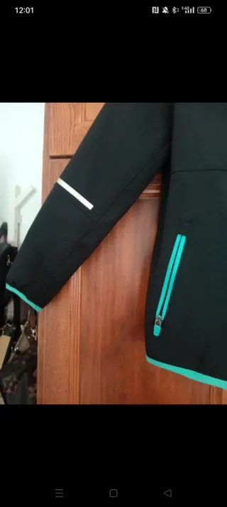 Chaqueta infantil niño negra y turquesa