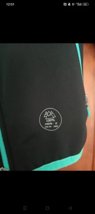 Chaqueta infantil niño negra y turquesa